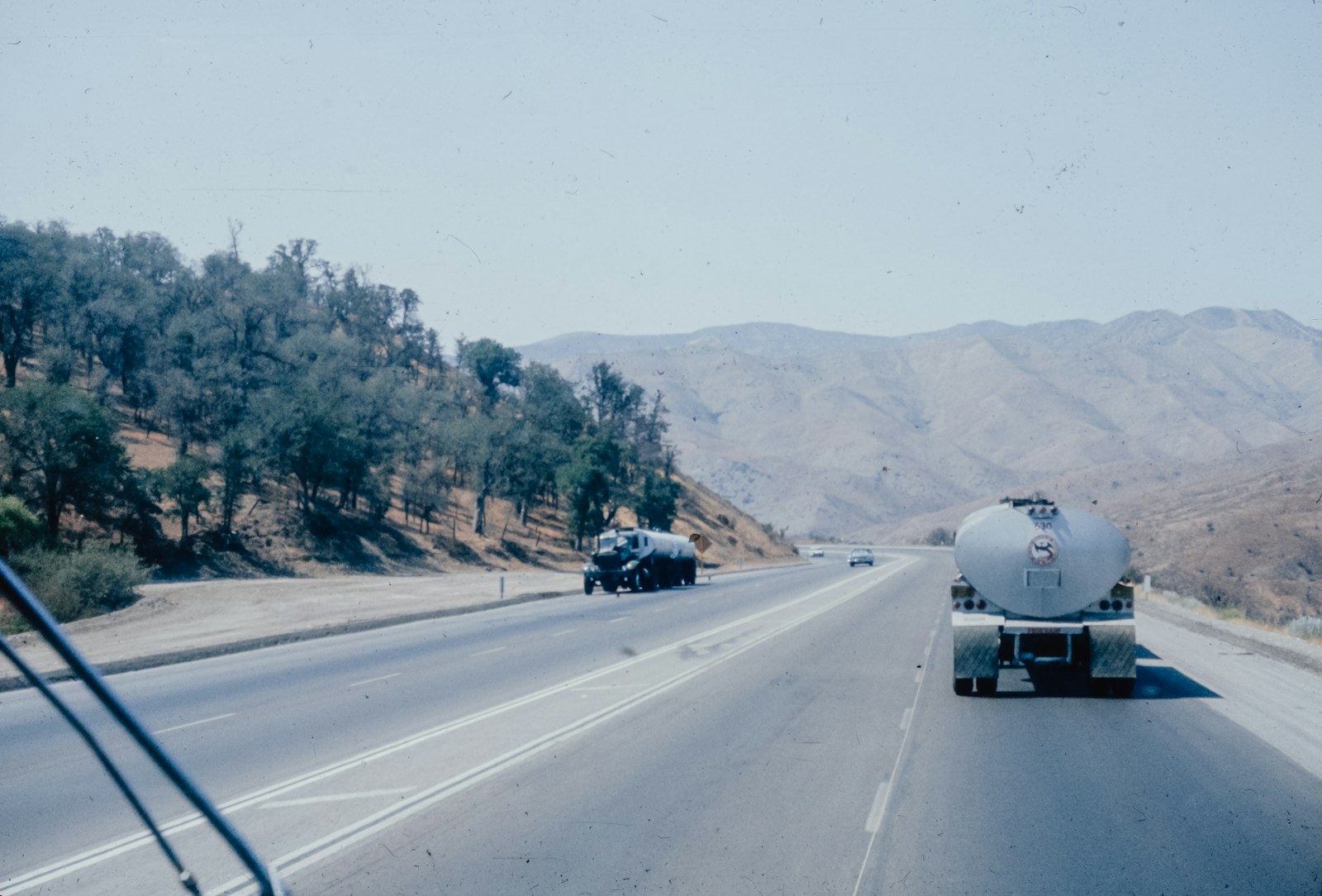 Tanker truck driving on a highway